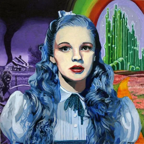 Dorothy dreaming herself over the rainbow